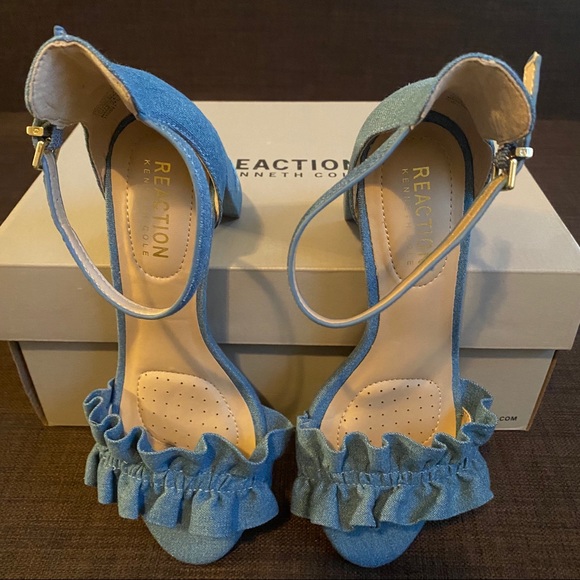 Kenneth Cole Reaction Blue Denim Block Heels - Picture 10 of 15
